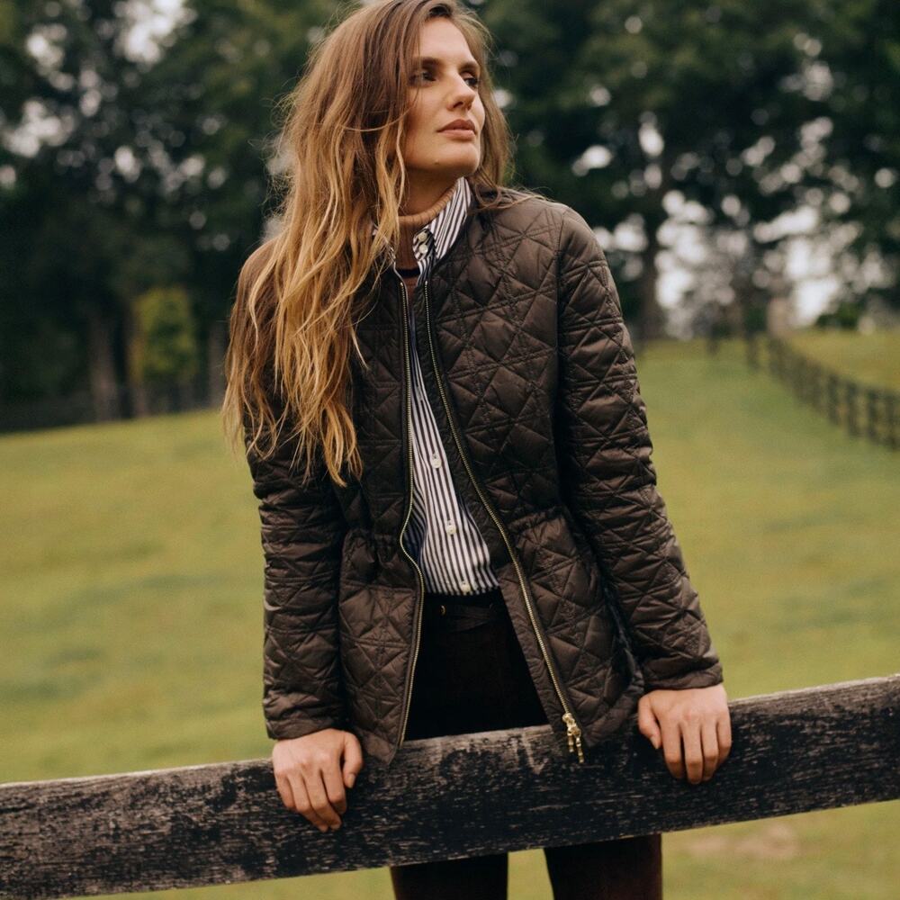 J. MCLAUGHLIN Ambrose Quilted Puffer Jacket Dark Olive